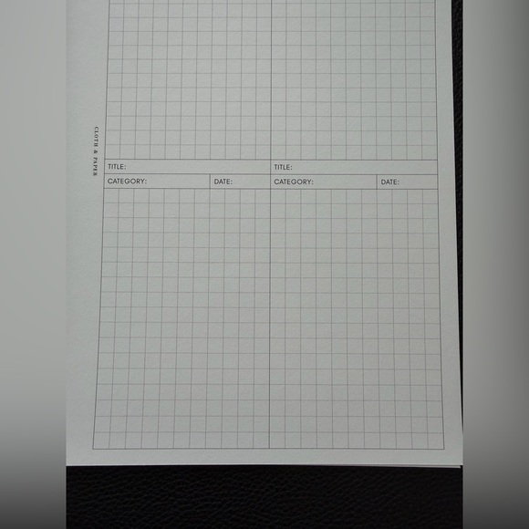 Cloth & Paper Archive Planner Insert - Picture 5 of 5